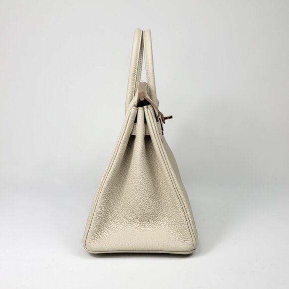 NEW Full Gift Box Receipt HERMES Birkin 25 Beton Togo Leather Gold Tote Bag - Picture 6 of 14